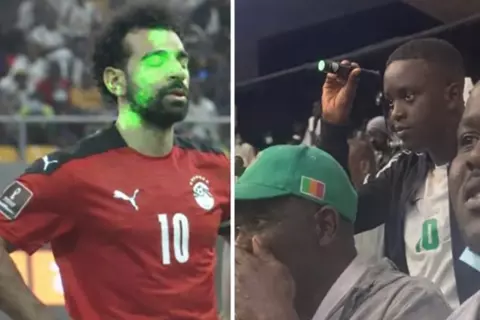 السنغال أعلنت العثور عليه.. "مشجع الليزر" يطارد مصر في المغرب